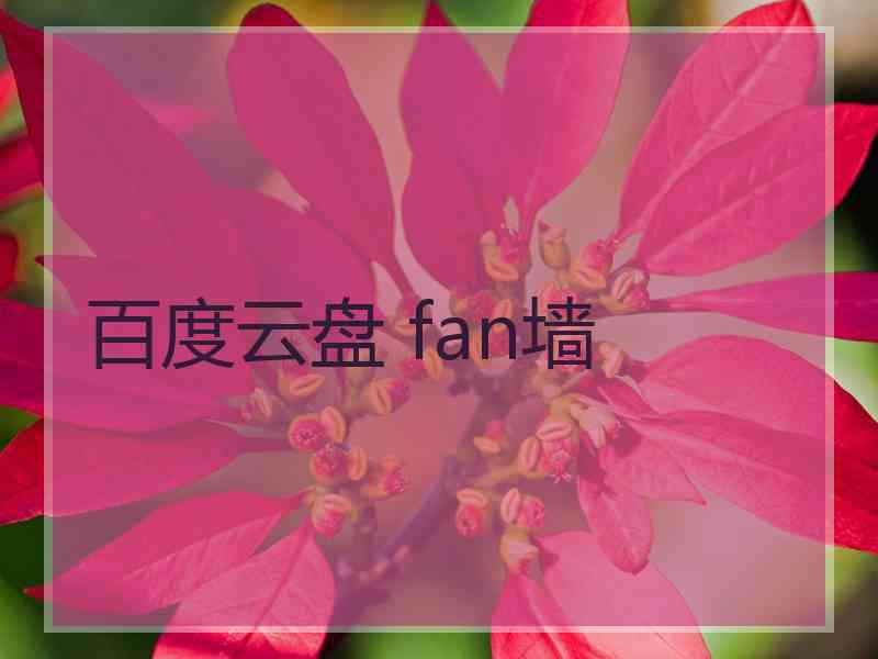 百度云盘 fan墙