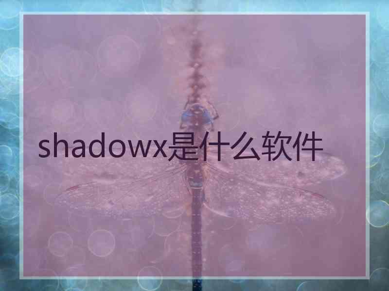 shadowx是什么软件