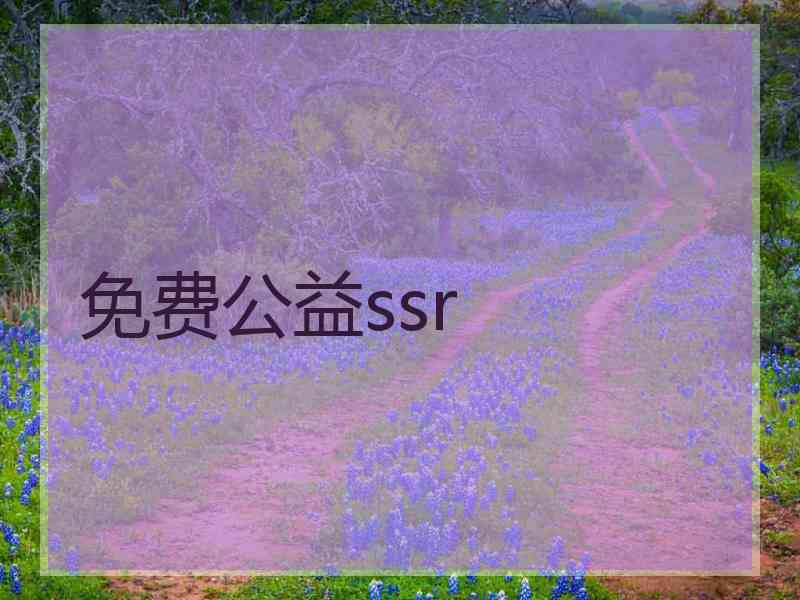 免费公益ssr