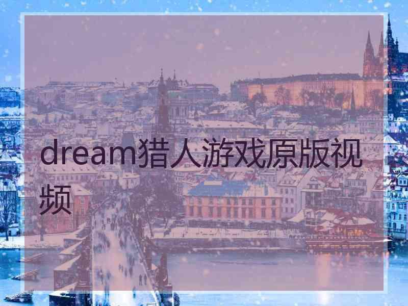 dream猎人游戏原版视频