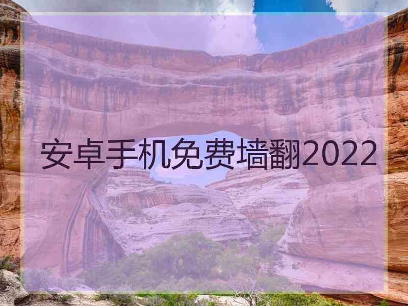 安卓手机免费墙翻2022