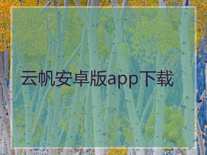 云帆安卓版app下载