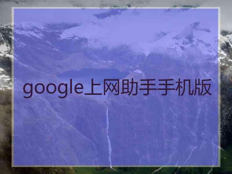 google上网助手手机版