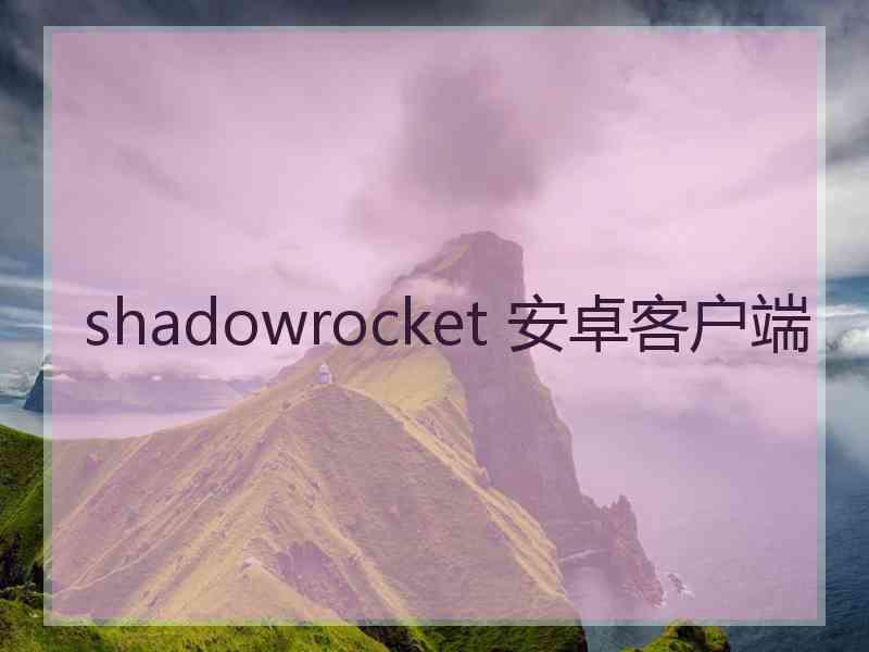 shadowrocket 安卓客户端