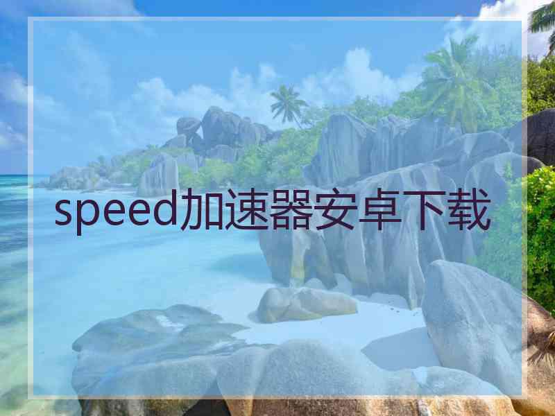 speed加速器安卓下载